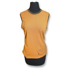 Dolce $ Gabanna D&G Sport Vintage Y2K Orange Mesh Athletic Tank Top Jersey Large